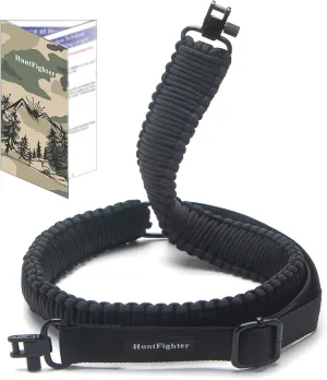 Rifle Sling with Swivels, 550 Paracord 2-Point Gun Sling with Quick Adjustable Length Strap for Outdoors Hunting