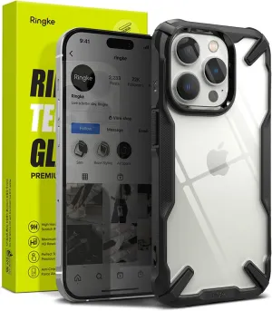 Ringke Fusion-X Case Compatible with iPhone 14 Pro Max [Black]   Privacy Glass Compatible with iPhone 14 Pro Max
