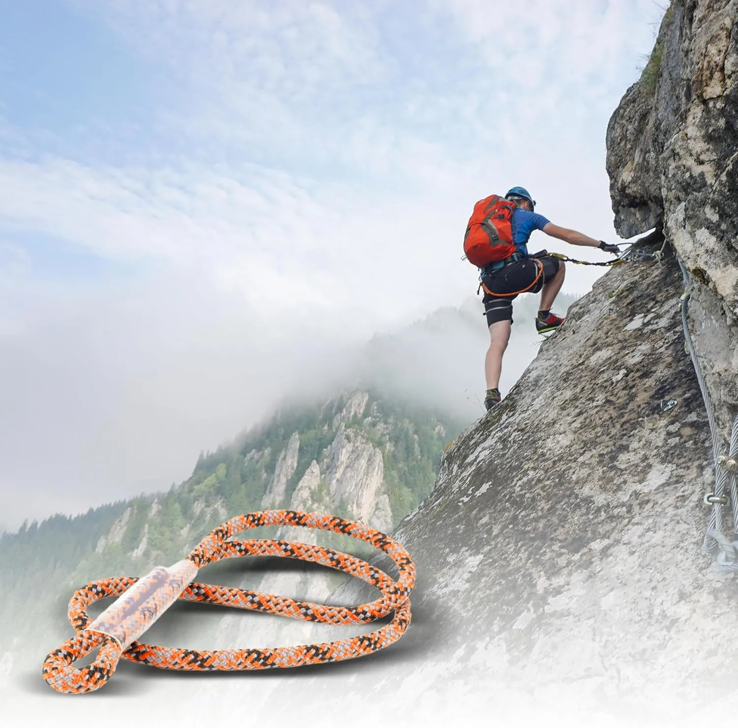 Rock-N-Rescue 8mm Sewn Prusik Loops - Made in USA, Arborist, Firefighting, Rigging, and Rescue Gear