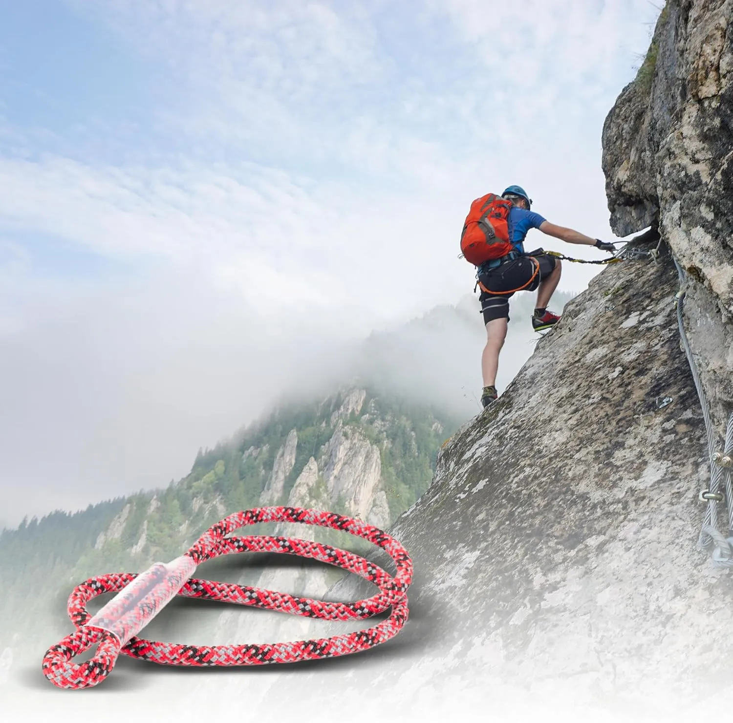 Rock-N-Rescue 8mm Sewn Prusik Loops - Made in USA, Arborist, Firefighting, Rigging, and Rescue Gear