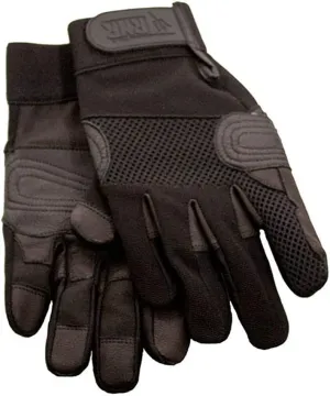 Rock-N-Rescue Rope Master Gloves - Version II, Lightweight, Breathable, Stretchable, Nylon Construction for Dexterity and Comfort, Leather Reinforced Palms for Protection, Large