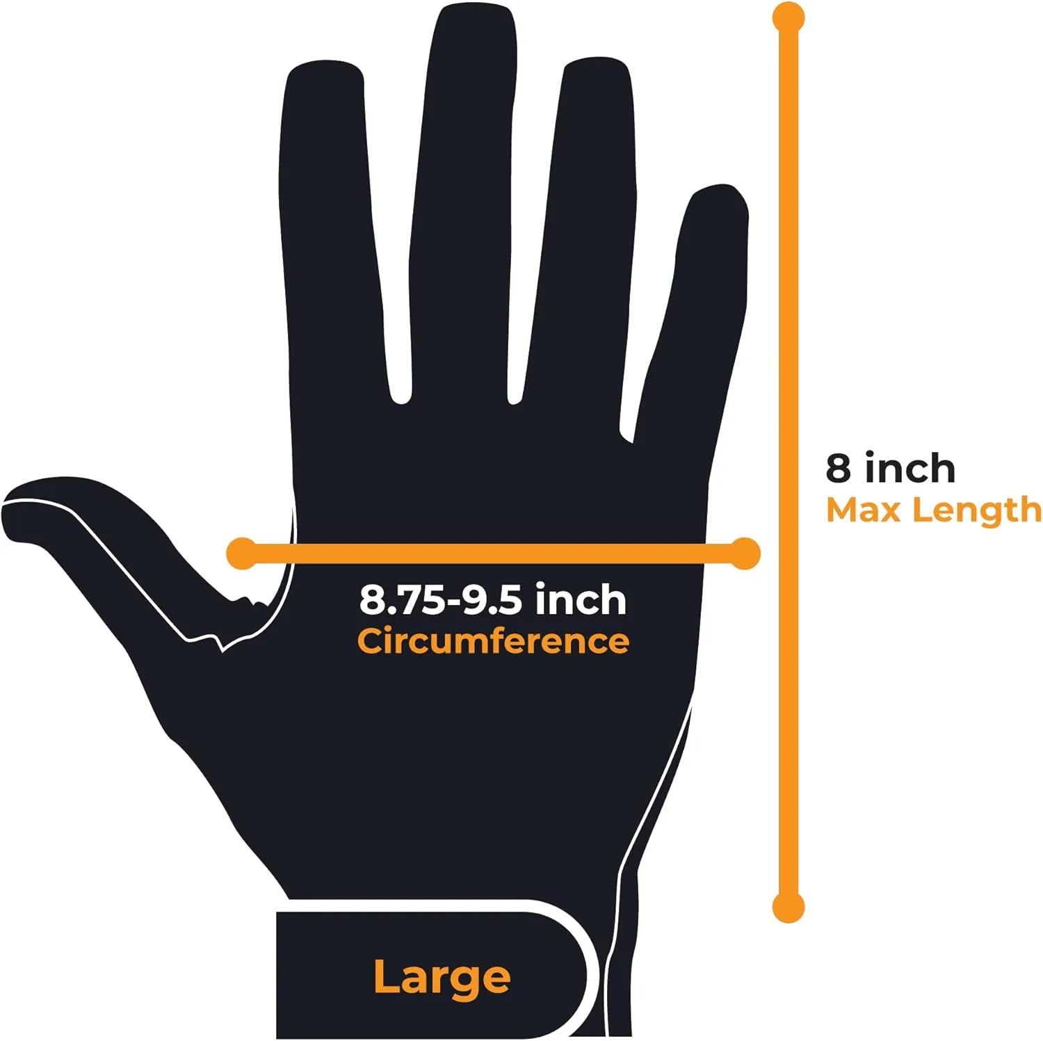 Rock-N-Rescue Rope Master Gloves - Version II, Lightweight, Breathable, Stretchable, Nylon Construction for Dexterity and Comfort, Leather Reinforced Palms for Protection, Large