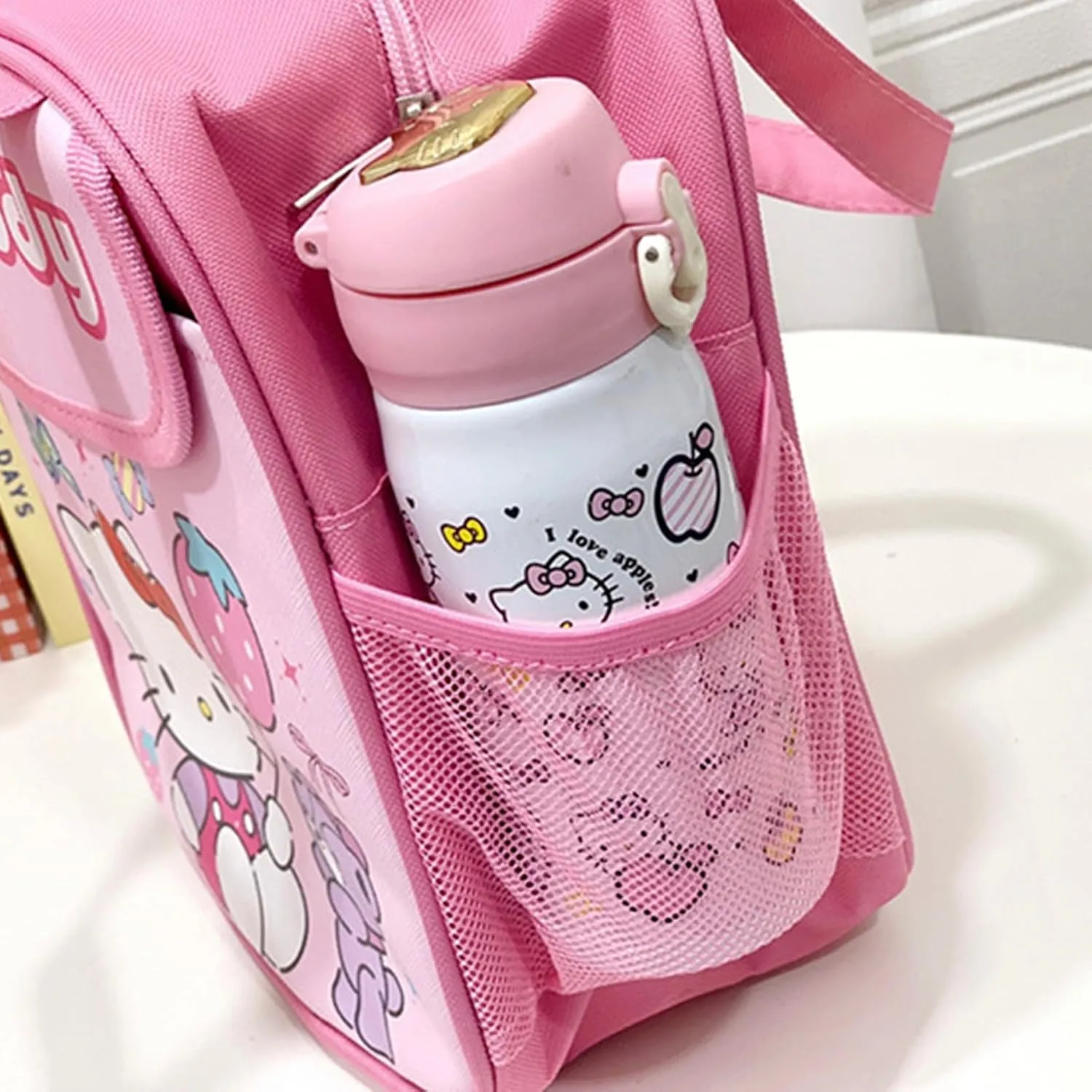 Roffatide Anime Pochacco Lunch Bag for Man Woman Leakproof Lunch Box Large Compartment Heat Preservation for Cold Two Applicable Lunch Container Tote for Work Travel Green