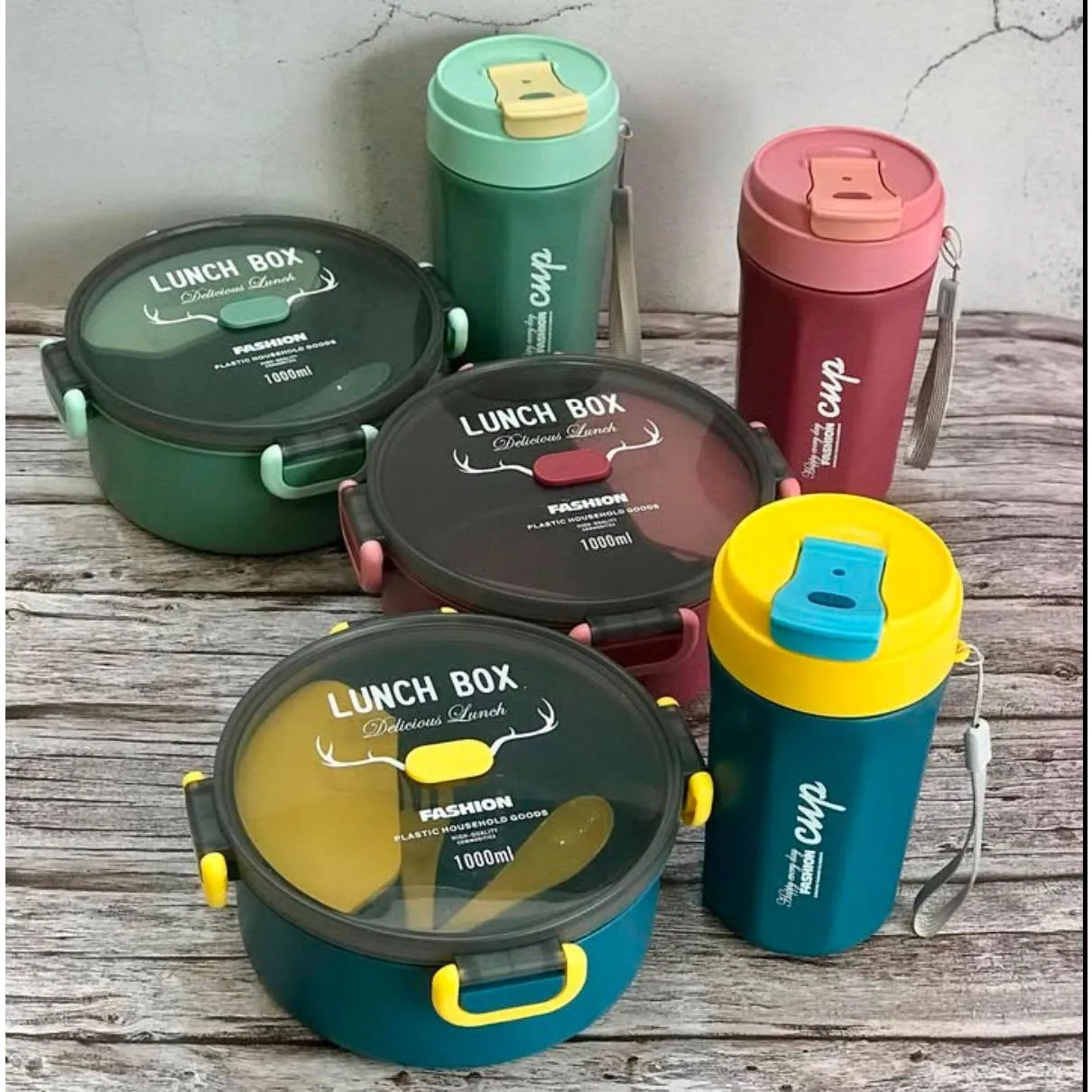 Round leakproof lunch box Combo.