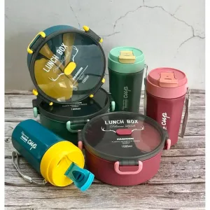 Round leakproof lunch box Combo.