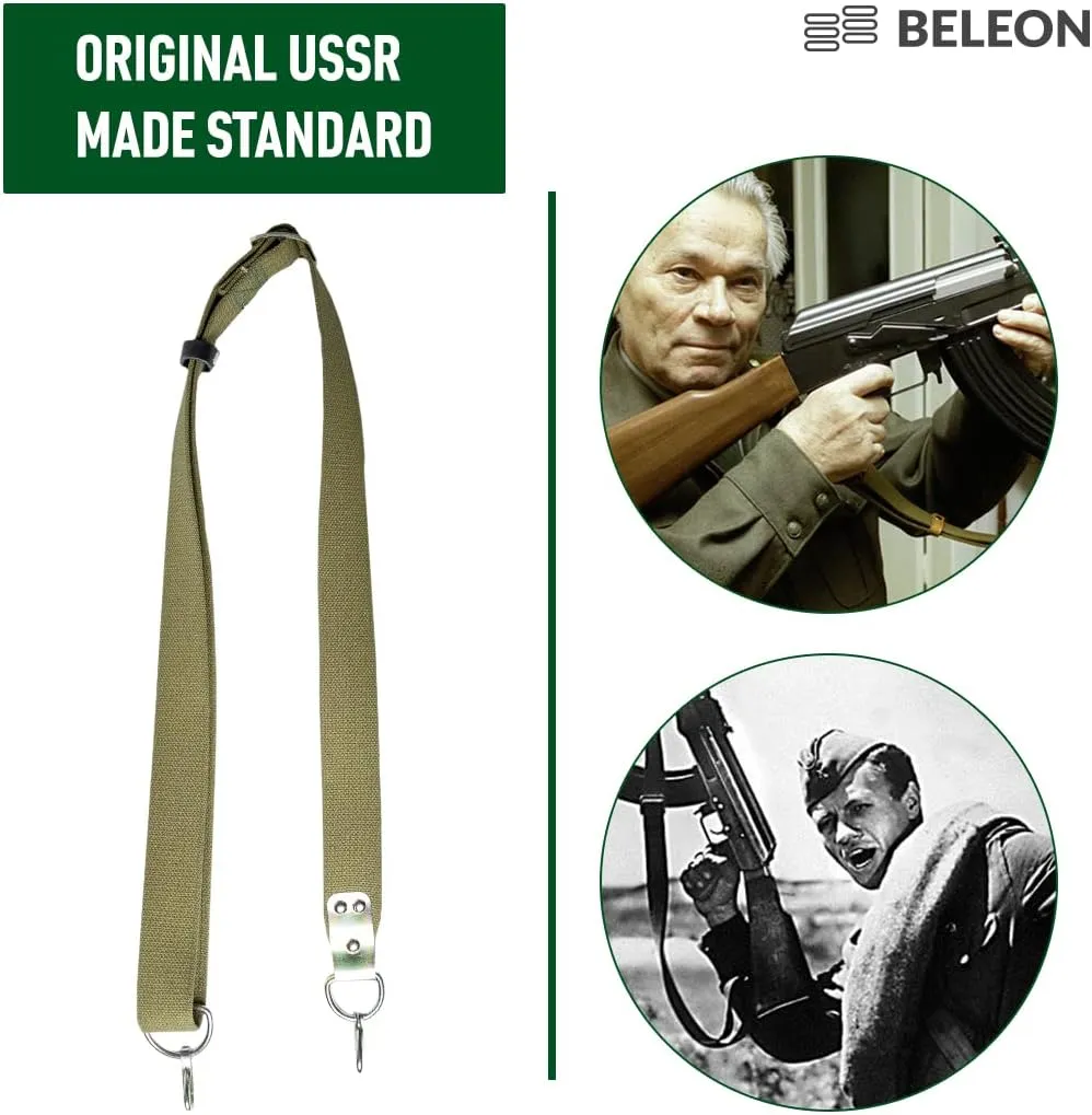 Russian Two Point Sling with Metal Hook Soviet Military Canvas Rifle Sling for Outdoors