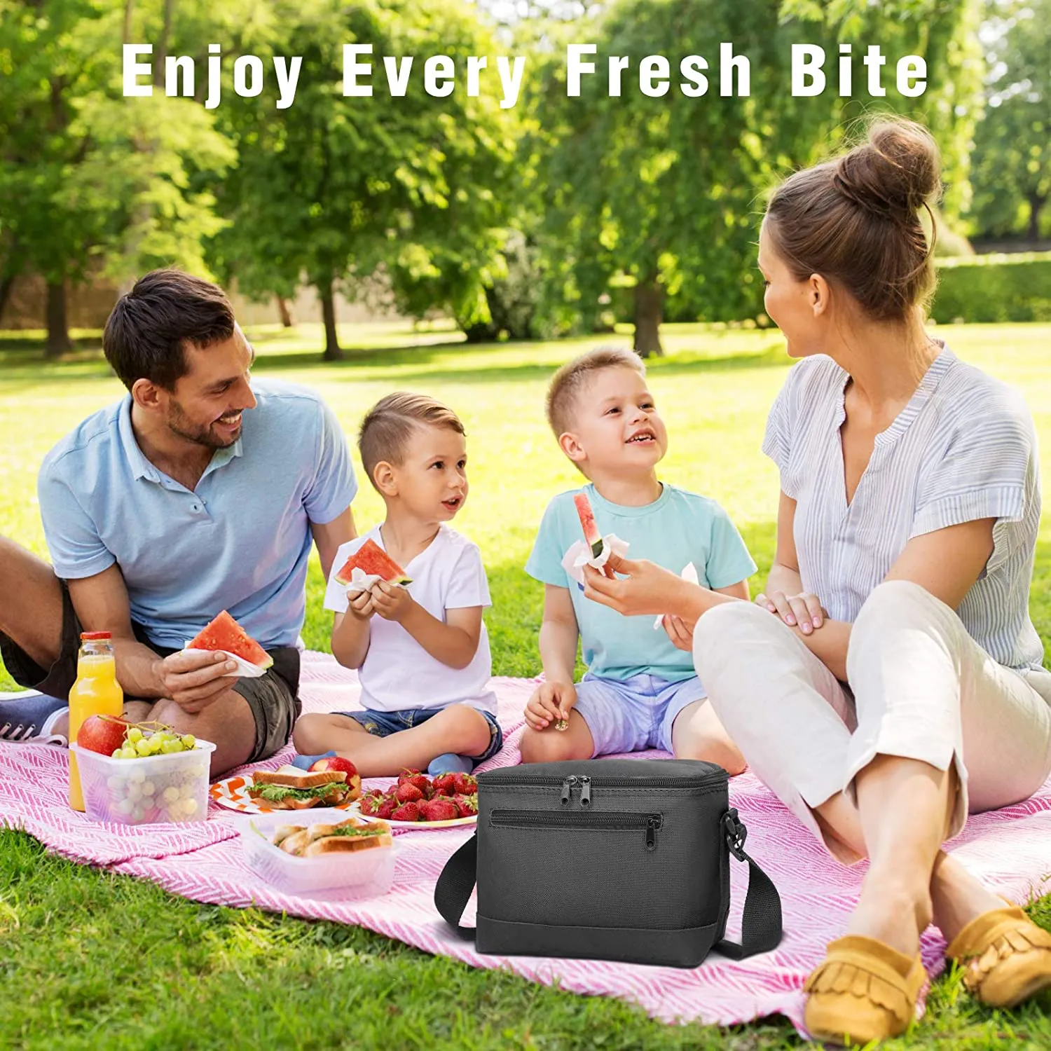 Rynx | Insulated Lunch Box, Airbuyw 6 Boxes Small Leak-proof Insulated Cooler Tote Container Lunch Box Package With Adjustable Strap For Women Men