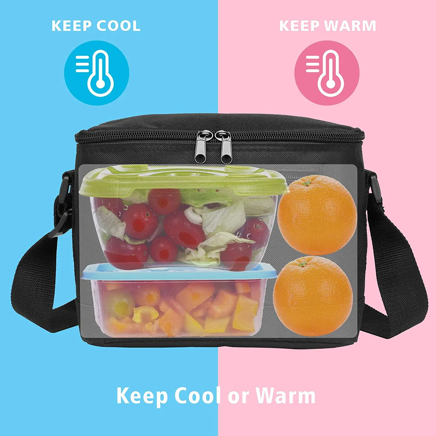 Rynx | Insulated Lunch Box, Airbuyw 6 Boxes Small Leak-proof Insulated Cooler Tote Container Lunch Box Package With Adjustable Strap For Women Men