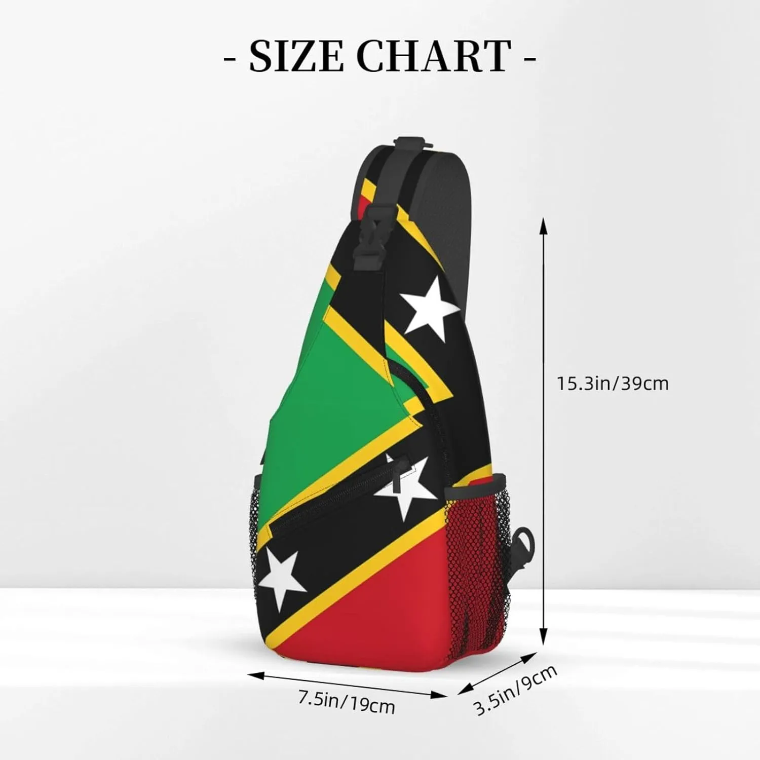 Saint Lucia Flag Sling Bag Adjustable Chest Bags Casual Crossbody Bag Travel Shoulder Backpack