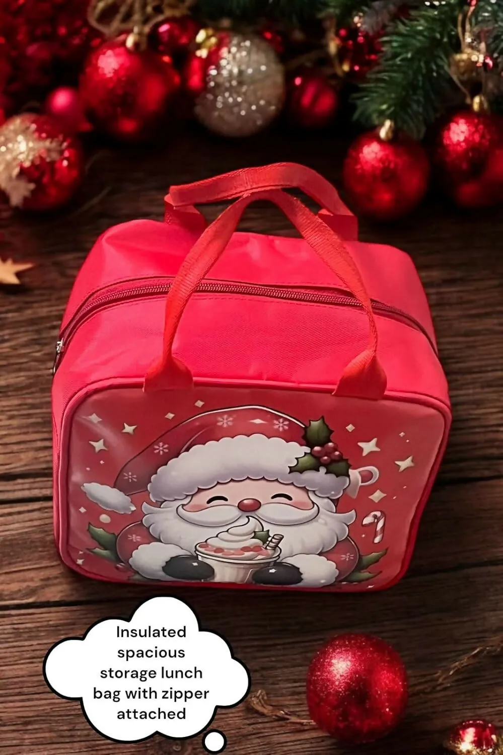 Santa Claus Insulated Lunch Bag