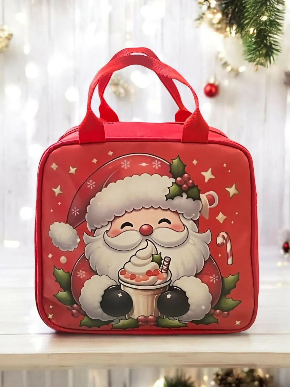 Santa Claus Insulated Lunch Bag