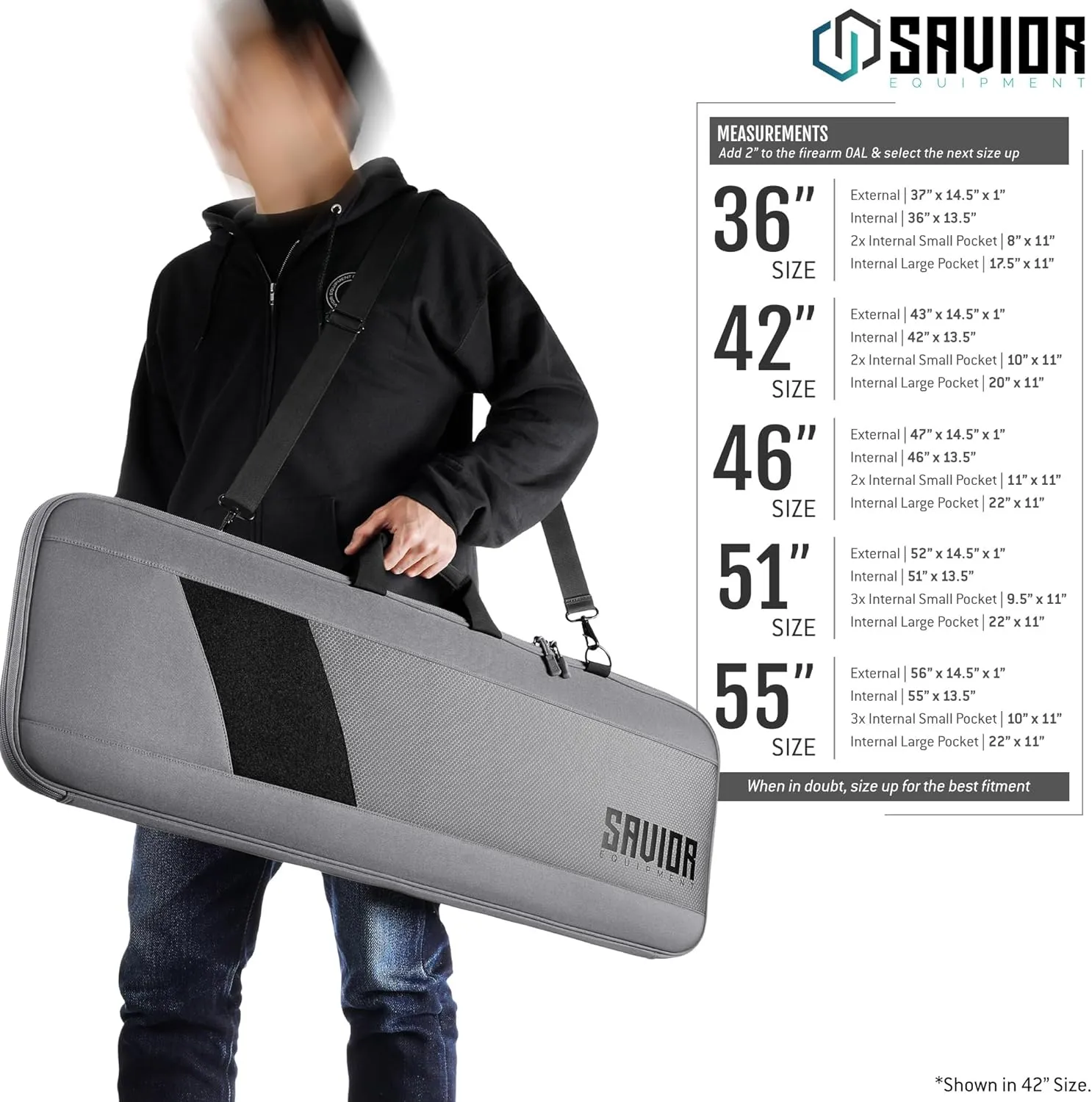 Savior Equipment Specialist Single Long Gun Bag Tactical Padded Soft Case w/Padded Handle Carrier, Adjustable Sling, Dual Lockable Zipper