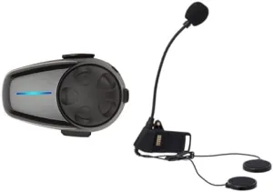 Sena SMH10-10 Motorcycle Bluetooth Headset/Intercom (Single) and ES0003001 Smh10 Clamp for Bell Mag-9 Helmets (Multi Color, One Size)