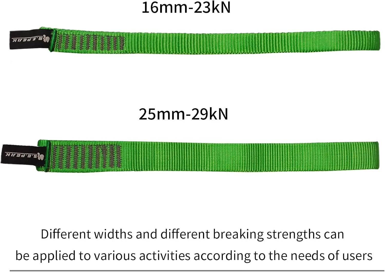 SEPEAK 25mm Nylon Climbing Sling Loop Runners, 29KN/6520 lbs, 1-Inch Tubular Webbing, Sturdy Sewn Strap for Arborist,Climbing,Positioning,Rigging, Ziplining, Anchoring,Hanging,Stretching
