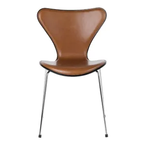 Series 7 Chair - Clear Lacquered - Front Upholstered