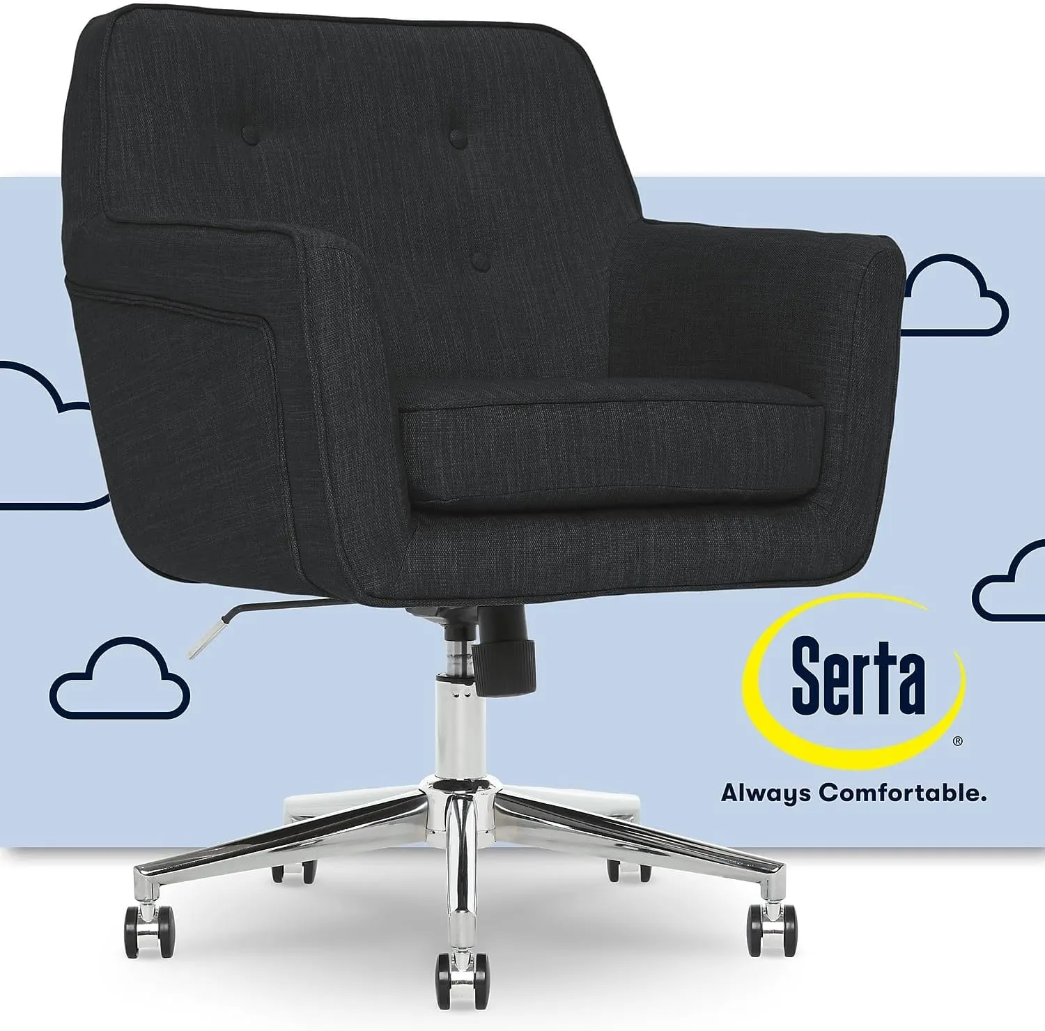 Serta Ashland Home Office Chair, Dark Gray