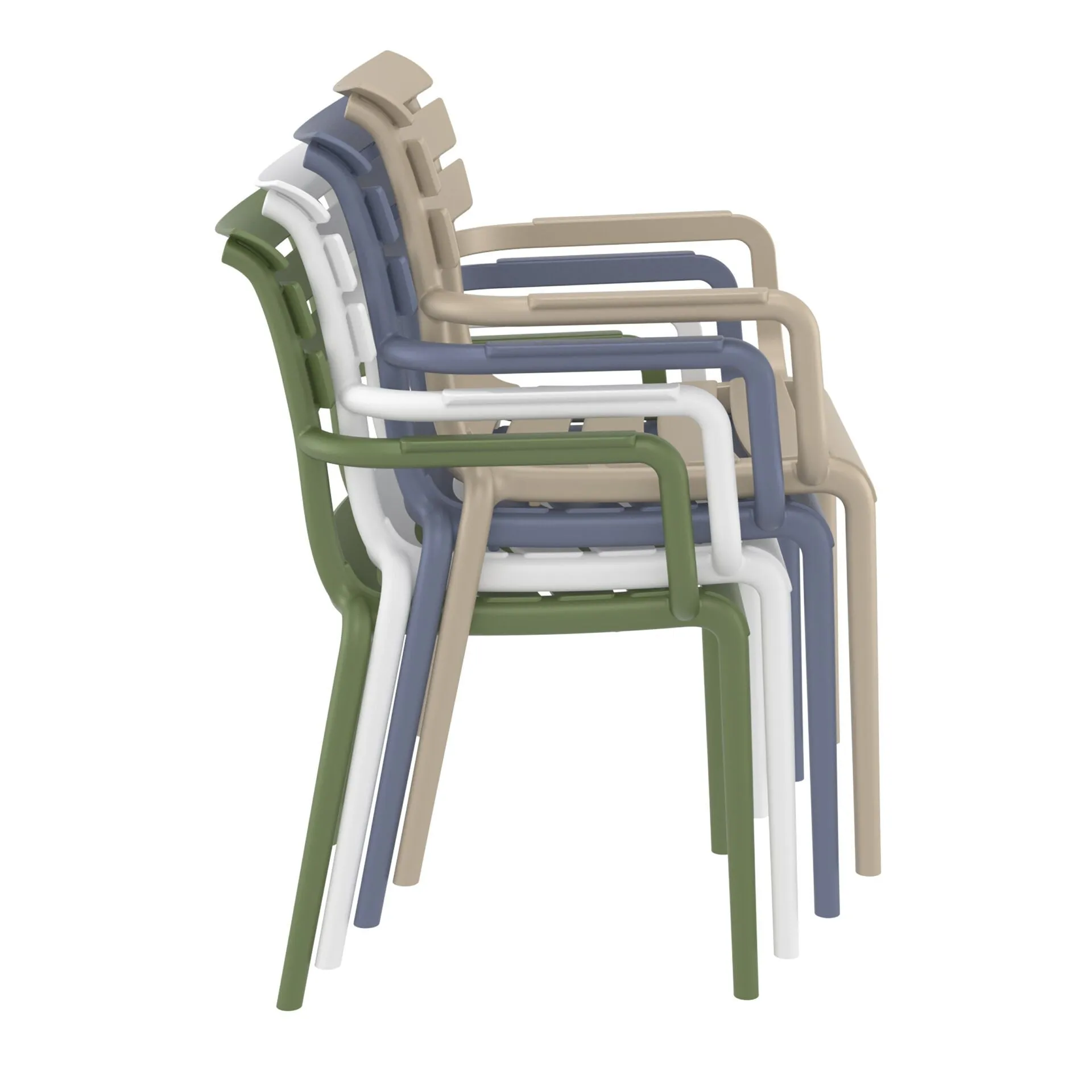 Set of 2 - Keller Indoor / Outdoor Dining Armchair - Taupe