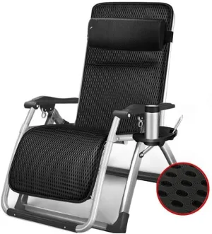 SEYFI Camping Chairs, Recliner Folding Lunch Break Nap Bed Balcony Home Leisure Chair Beach Portable Chair Lazy Couch Chair