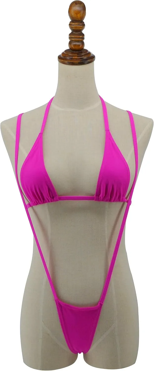 SHERRYLO Micro Bikini Extreme Slingshot G String Sling Bikinis Slutty Exotic Swimsuit Thong Bathing Suit Lingerie for Women