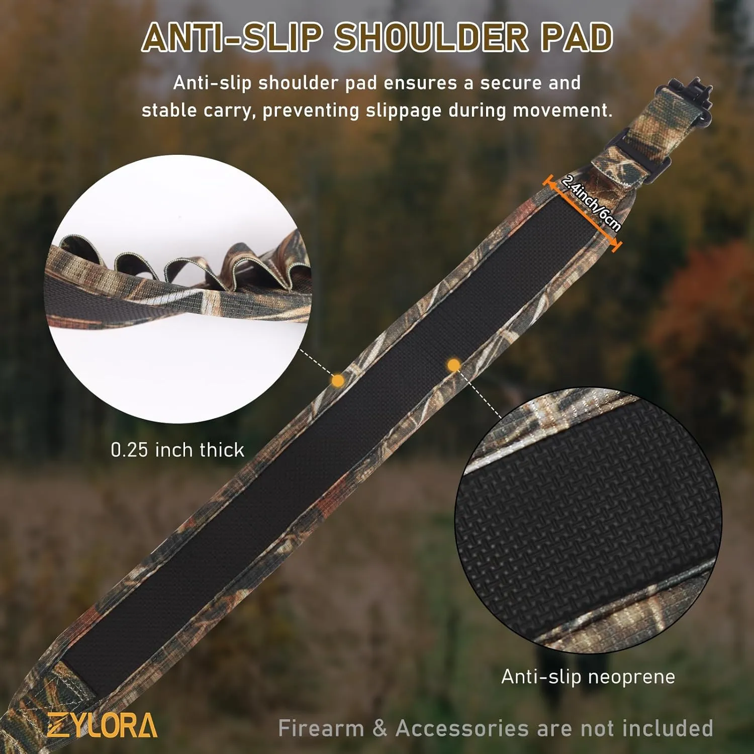 Shotgun Sling with 15 Shell Holders for 12ga 20ga Shotguns, Adjustable Gun Sling with Swivels and Buttstock Ammo Holder, Hunting and Shotting Accessory