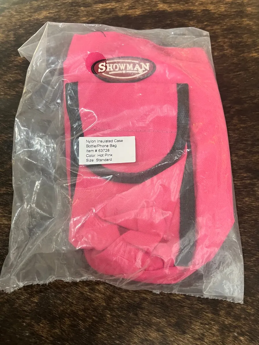 Showman Nylon Insulated Bottle Carrier Saddle Bag with Pocket
