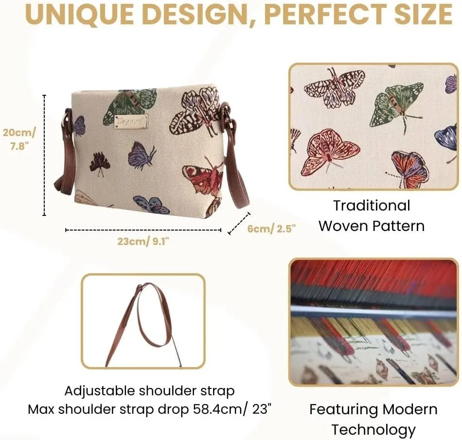 Signare Tapestry Crossbody Bag Sling Shoulder Purse for Women