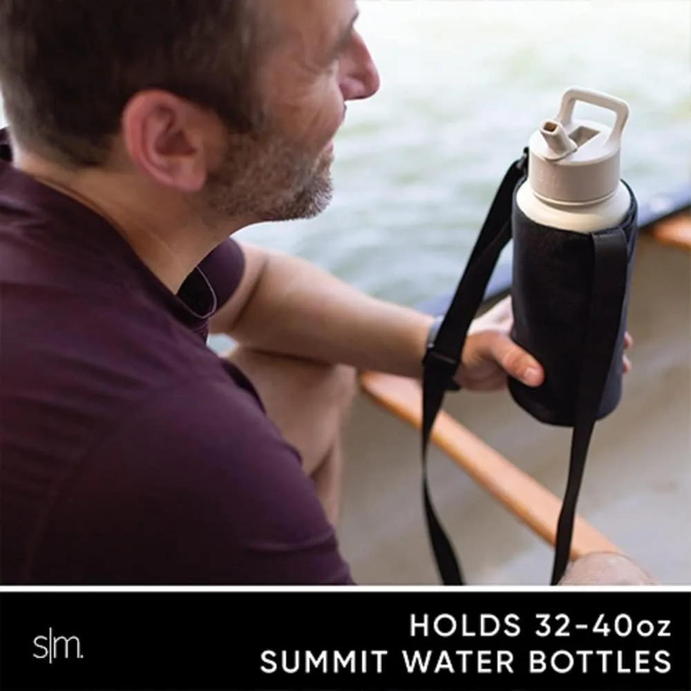 Simple Modern Water Bottle Carrier Sling with Adjustable Strap | Bottle Holder Sleeve for Walking, Hiking and Traveling | Summit Collection | Slate