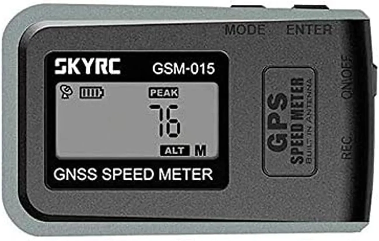 SKYRC GSM-015 GPS Enabled GNSS Remote Control Speedometer and Altimeter Data Tracking Device for Vehicle, RC Car, Boat, Plane, Rocket, and Quadcopter