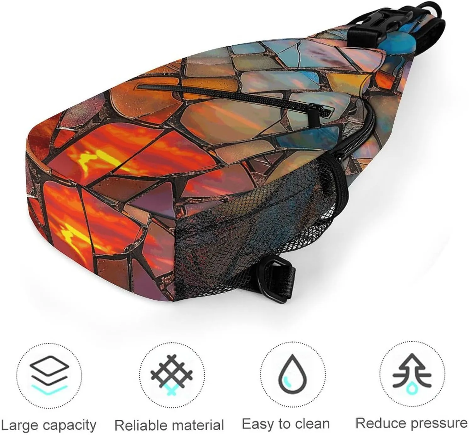 Sling Backpack Crossbody for Man Woman Night at Sunset Cross Body Adjustable Chest Bag