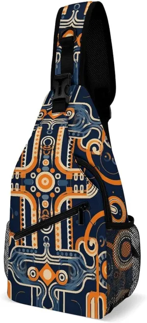 Sling Bags for Women Men Polka Dot Pattern Sling Backpack Adjustable Belt Casual Chest Daypack Bum Bags Fanny Pack for Travel Sports Running Hiking Waist Packs