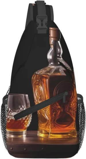 Sling Bags for Women Men Whisky Beer Pictures Sling Backpack Adjustable Belt Bum Bags Fanny Pack for Travel Sports Running Hiking Waist Packs