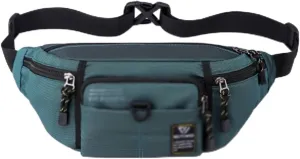 Small Crossbody Fanny Pack with Adjustable Strap, nylon fabric, Sling Chest Bag, Lightweight Running Belt Bag, for Jogging Hiking Hiker Woman Man(A)