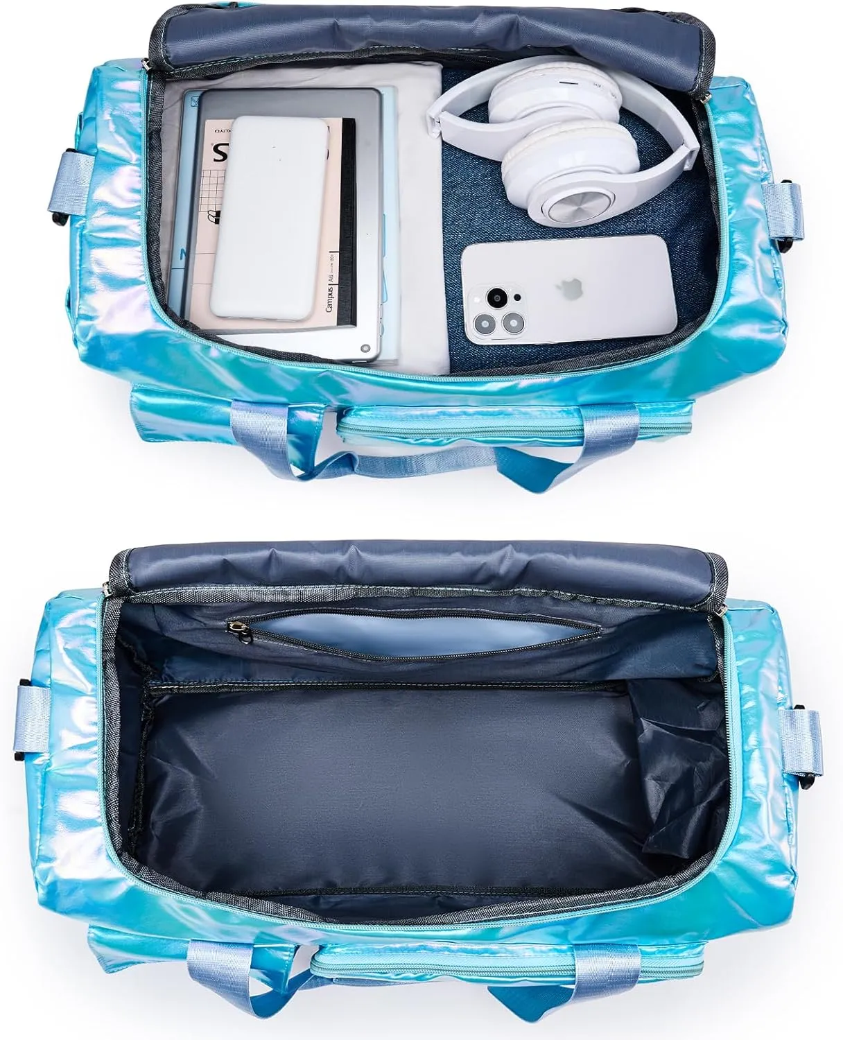 Small Gym Bag for Women, Travel Duffle Bag Carry On Weekender Bag with Shoe Compartment
