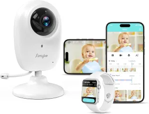 Smart Video Baby Monitor,1080P Baby Room Camera, APP Control,WiFi On/Off Switch,AI Detection, Cry Monitor and Lullabies, HD Night Vision, Two-Way Audio, Cloud & SD Card Storage