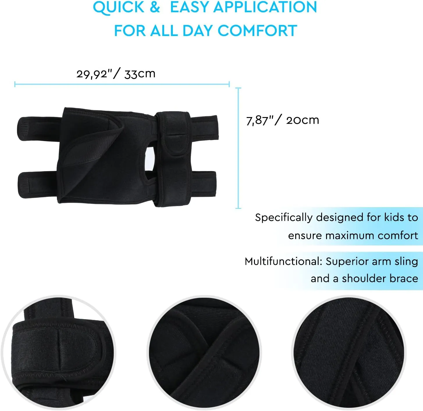 SOLES New Medical Arm Sling Shoulder Immobilizing Velpeau Bandage (Pediatric)
