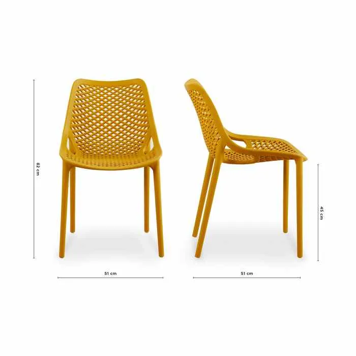 Soprano Outdoor Chair - Mustard (Stackable)