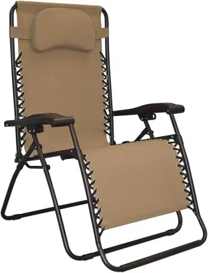 Sports Infinity Oversized Zero Gravity Chair, Beige