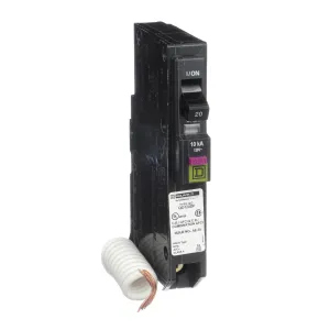 Square D - QO120DFC QO 20 Amp Single-Pole Dual Function (CAFCI and GFCI) Circuit Breaker