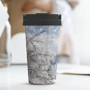 Stainless Steel Tumbler with Lid Insulated Tumbler Snowflake Pine Tree Coffee Mug for Travel Reusable Car Cup Double Wall Insulated Cup for Coffee