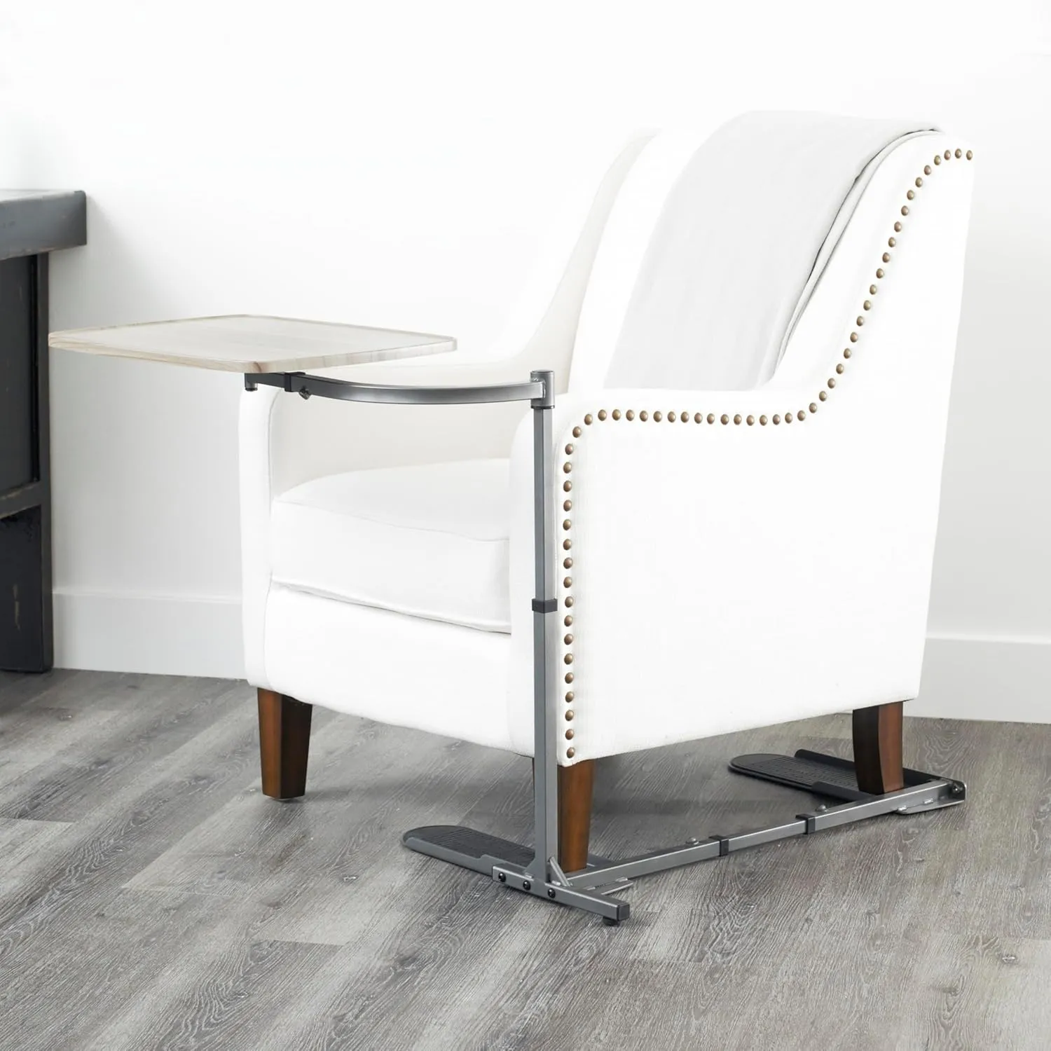 Stander Wonder Tray, Adjustable Swivel Table, Large Laptop Stand, Couch Desk, Side Tables & Gaming Bench, TV-Trays for Eating on Couches, Chairs, Recliners, Ash Gray