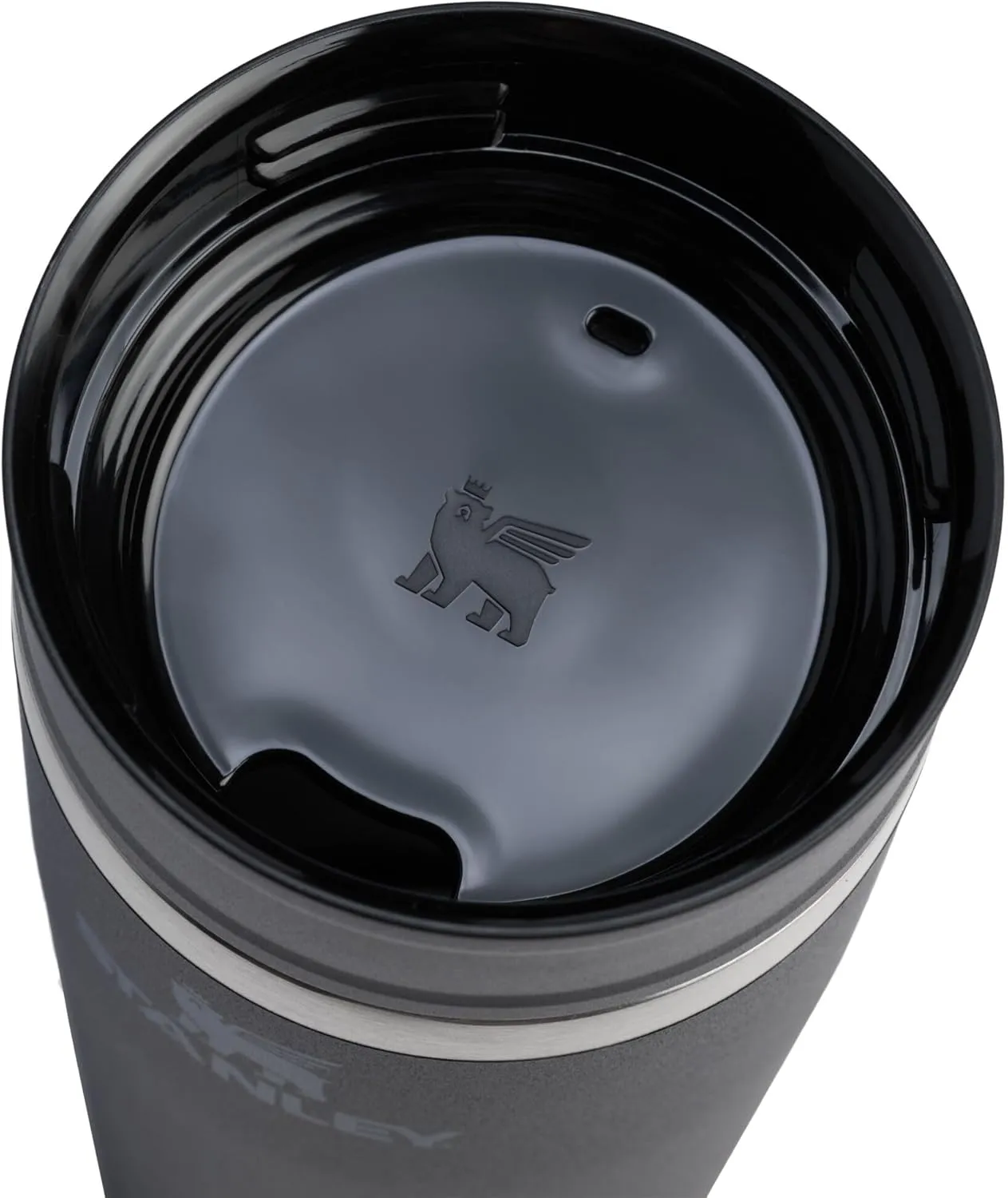 STANLEY Cafe To Go Travel Mug 16 oz | Leakproof Two-Part Drink Through Lid | Tumbler Cup for Coffee, Tea and Drinks | Insulated Stainless Steel Coffee Mug | BPA-Free | Black 2.0
