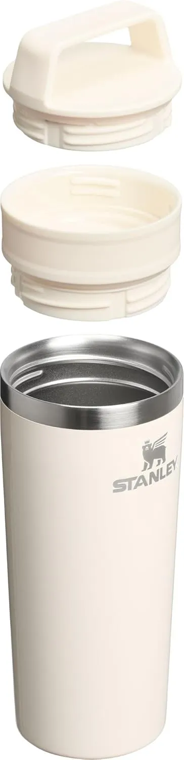 STANLEY Cafe To Go Travel Mug 16 oz | Leakproof Two-Part Drink Through Lid | Tumbler Cup for Coffee, Tea and Drinks | Insulated Stainless Steel Coffee Mug | BPA-Free | Cream Gloss