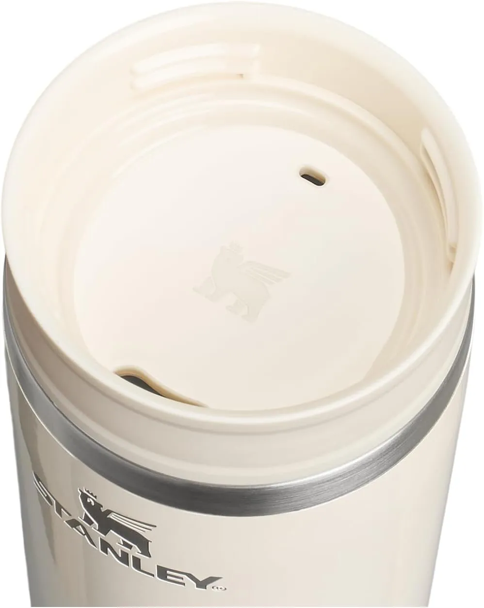 STANLEY Cafe To Go Travel Mug 16 oz | Leakproof Two-Part Drink Through Lid | Tumbler Cup for Coffee, Tea and Drinks | Insulated Stainless Steel Coffee Mug | BPA-Free | Cream Gloss