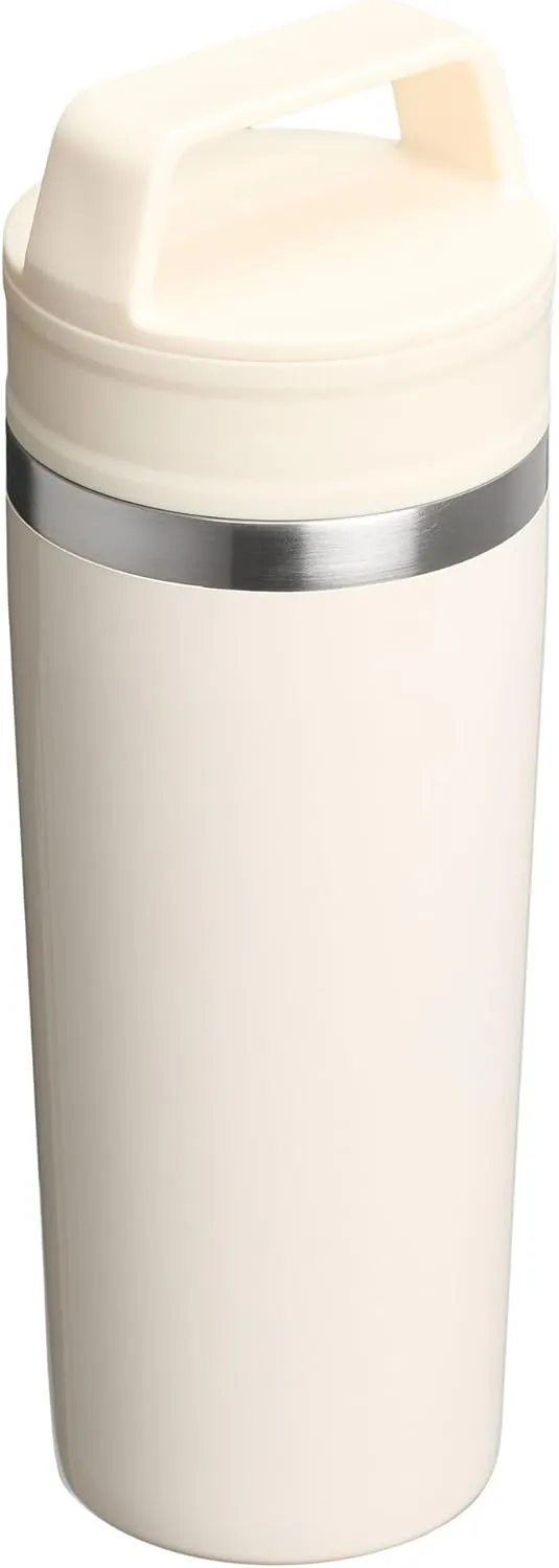 STANLEY Cafe To Go Travel Mug 16 oz | Leakproof Two-Part Drink Through Lid | Tumbler Cup for Coffee, Tea and Drinks | Insulated Stainless Steel Coffee Mug | BPA-Free | Cream Gloss