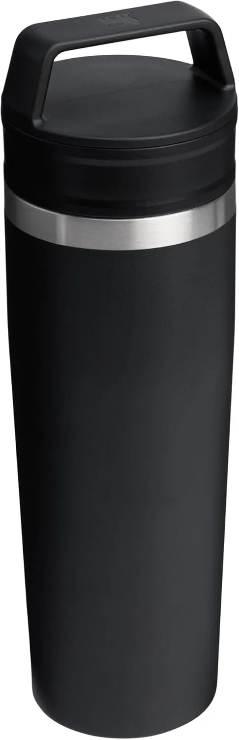 STANLEY Cafe To Go Travel Mug 20 oz | Leakproof Two-Part Drink Through Lid | Tumbler Cup for Coffee, Tea and Drinks | Insulated Stainless Steel Coffee Mug | BPA-Free | Black 2.0