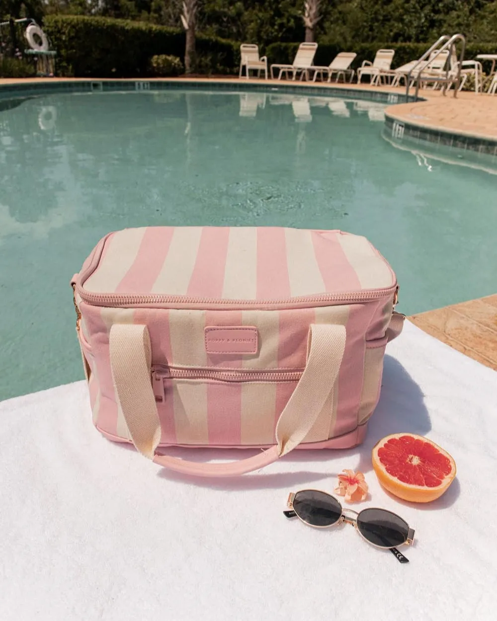 Stay Cool Cooler Bag Pink Stripe