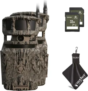 Stealth Cam Revolver PRO 40MP Photo 1440P at 30 FPS QHD Video 0.4 Sec Trigger Speed 360-Degree Panoramic View Built-in GPS Hunting Cellular Trail Camera, 32GB SD Card, and Cleaning Cloth (2 PK)