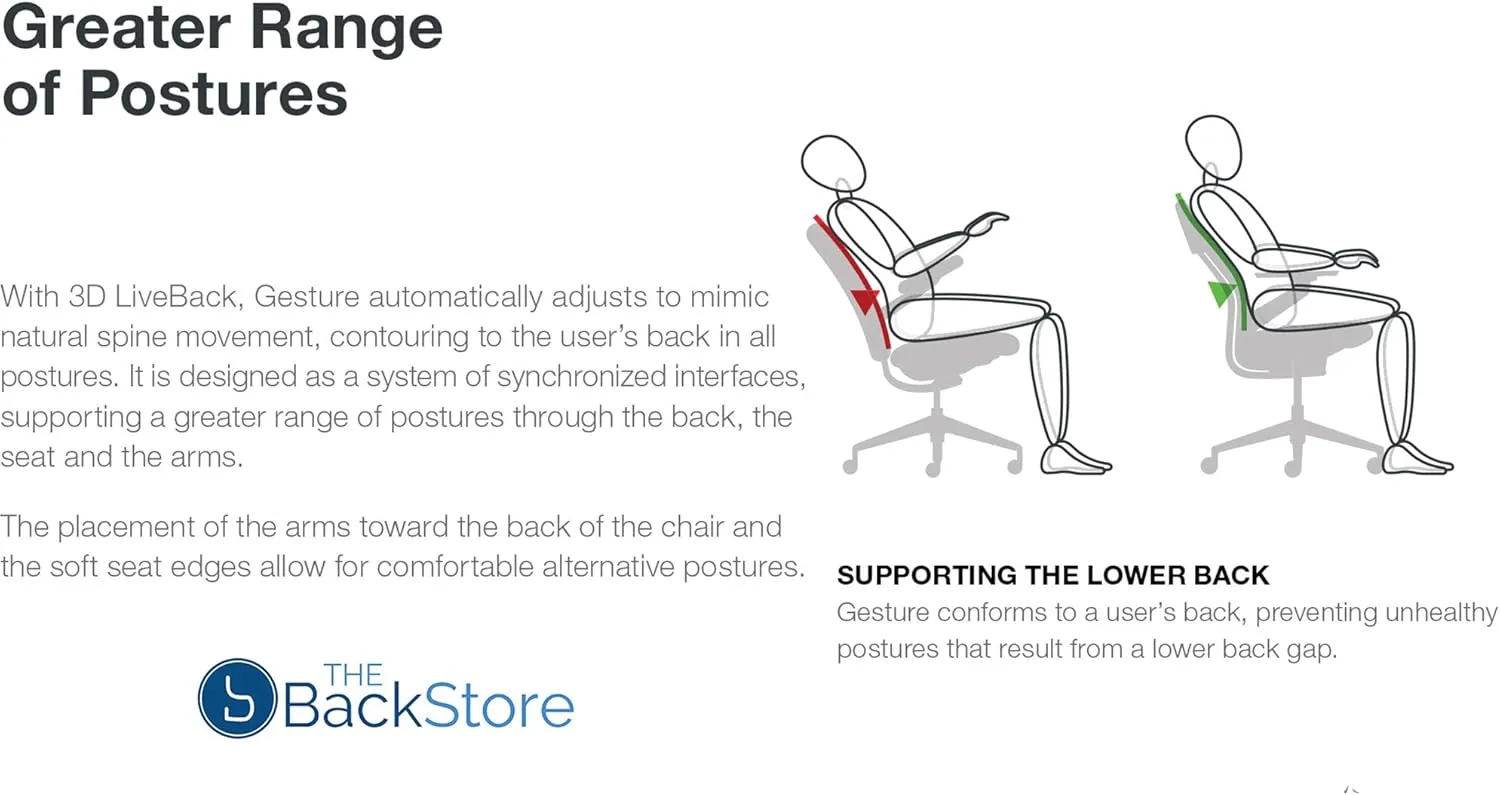 Steelcase Gesture Office Desk Chair with Headrest, Cogent Connect Aubergine 5SD1 Fabric, Medium Seat Height, Light on Dark Frame, Lumbar Support, and Hard Floor Casters
