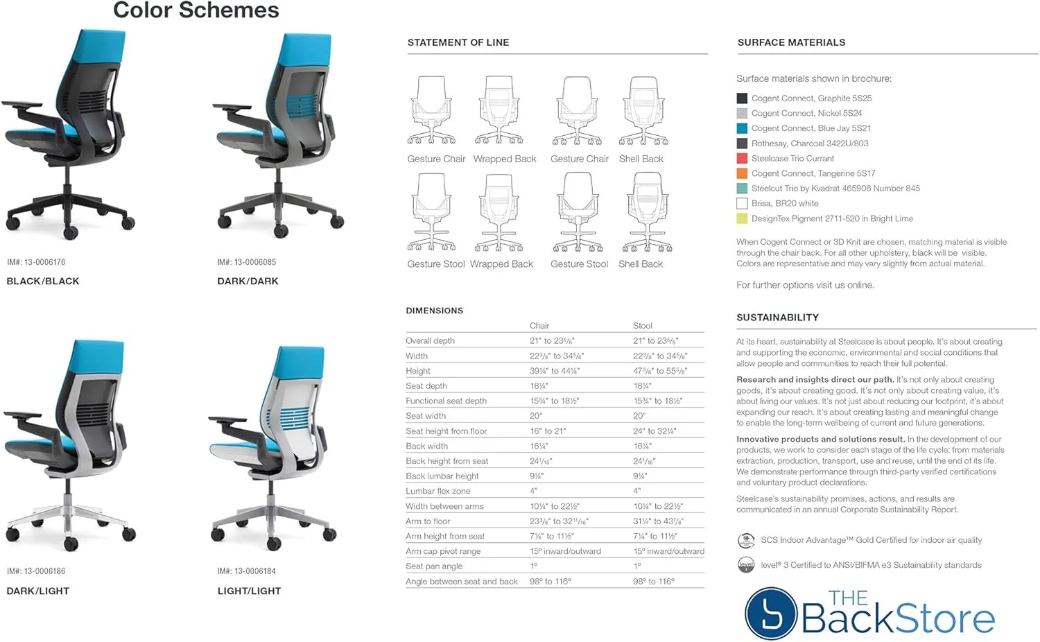 Steelcase Gesture Office Desk Chair with Headrest, Cogent Connect Aubergine 5SD1 Fabric, Medium Seat Height, Light on Dark Frame, Lumbar Support, and Hard Floor Casters