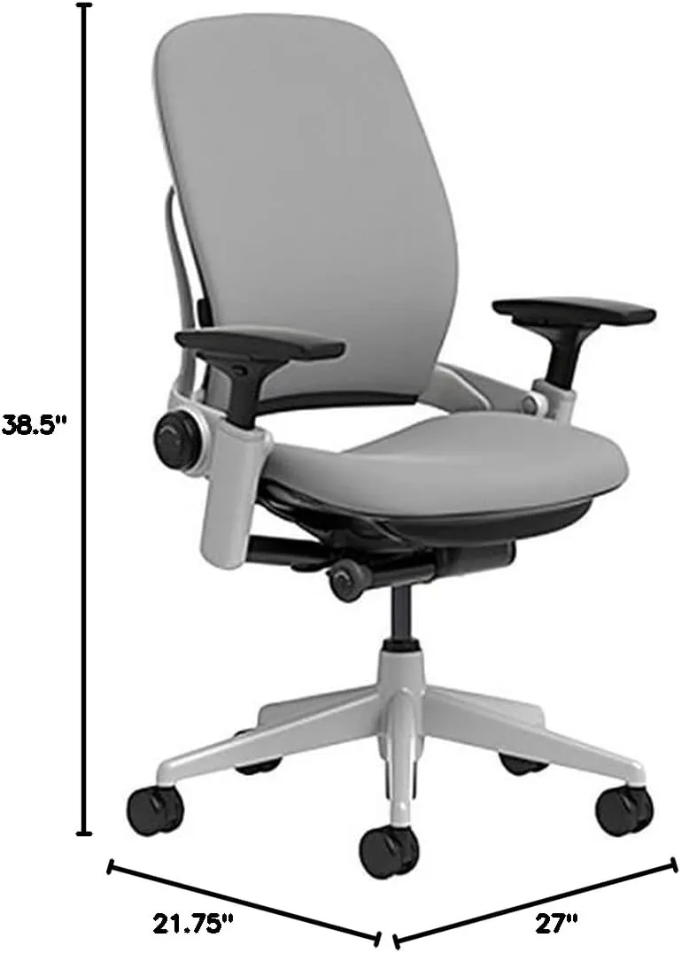 Steelcase Leap Office Chair - Ergonomic Work Chair with Wheels for Carpet Flooring - Work Chair Supports Unique Body Shape - with Natural Glide System & Liveback Technology - Graphite Gray Fabric